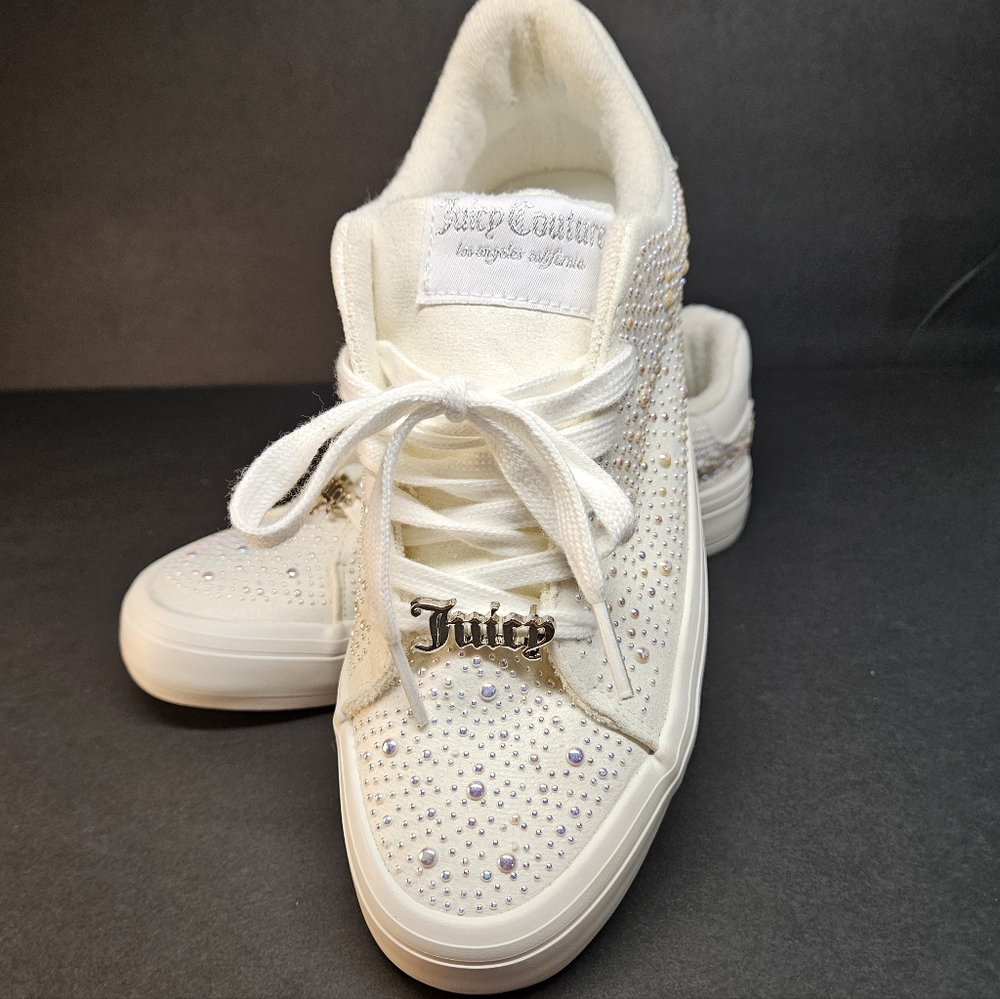 Juicy Couture Alanis Bdazzled Pearl Platform Women’s Sneaker - Picture 5 of 11
